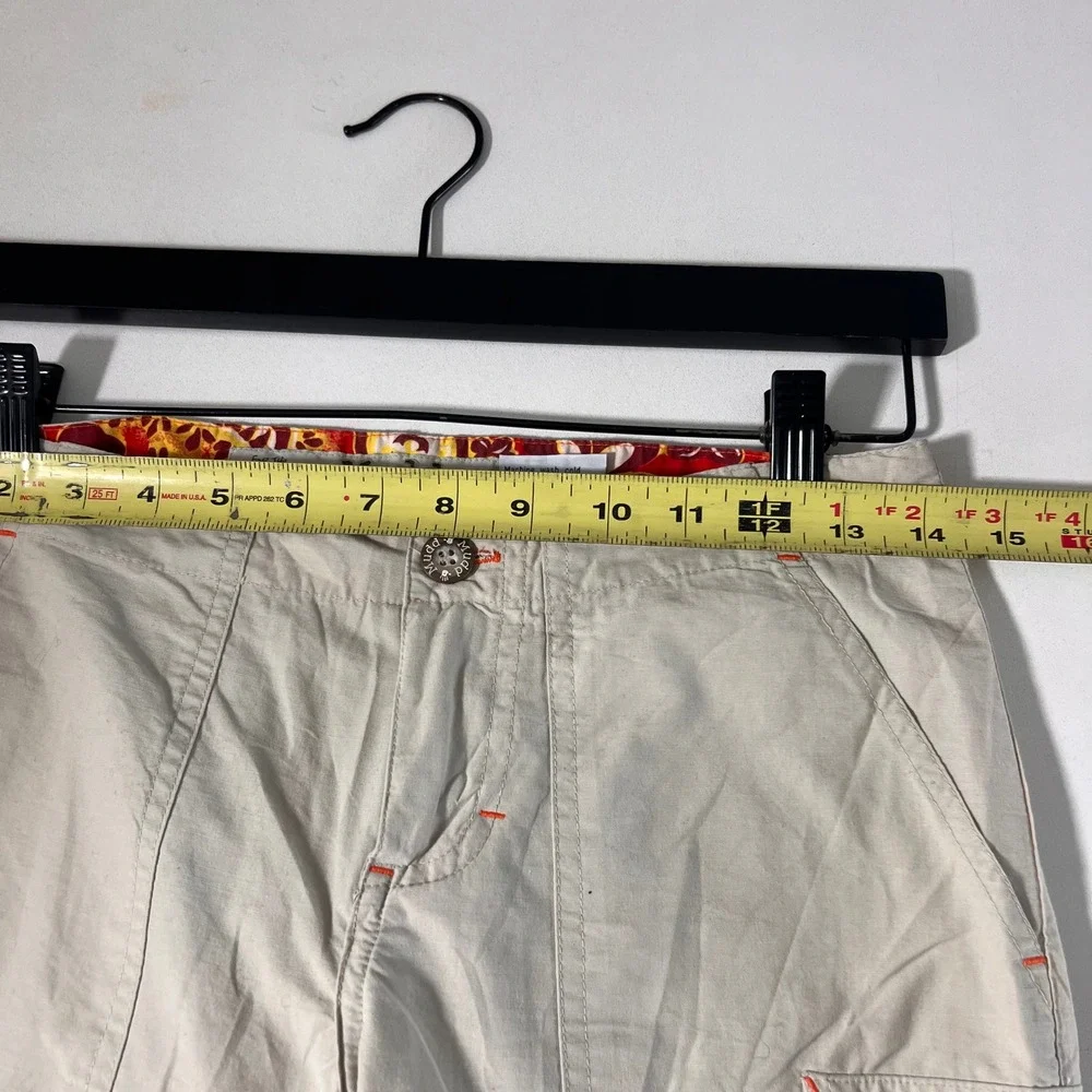 Vintage Mudd Cargo Pants Womens 1 Khaki Low Rise Flare Leg Multiple Pockets‎ Y2K